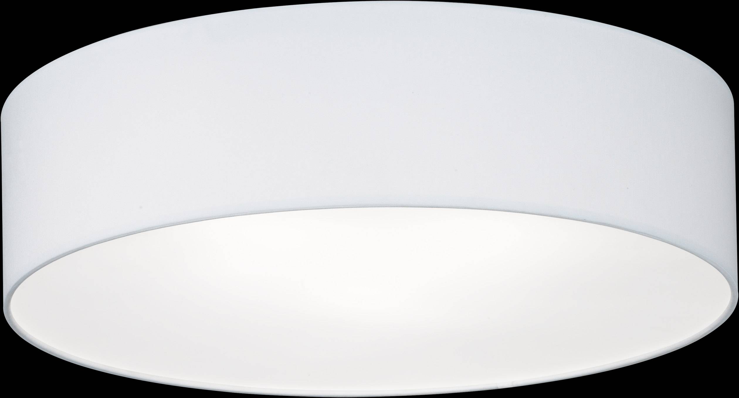 Bijela, cilindrična stropna lampa mat završetka koja jednoliko raspršuje svjetlost. Idealna za minimalistički dizajn prostora.