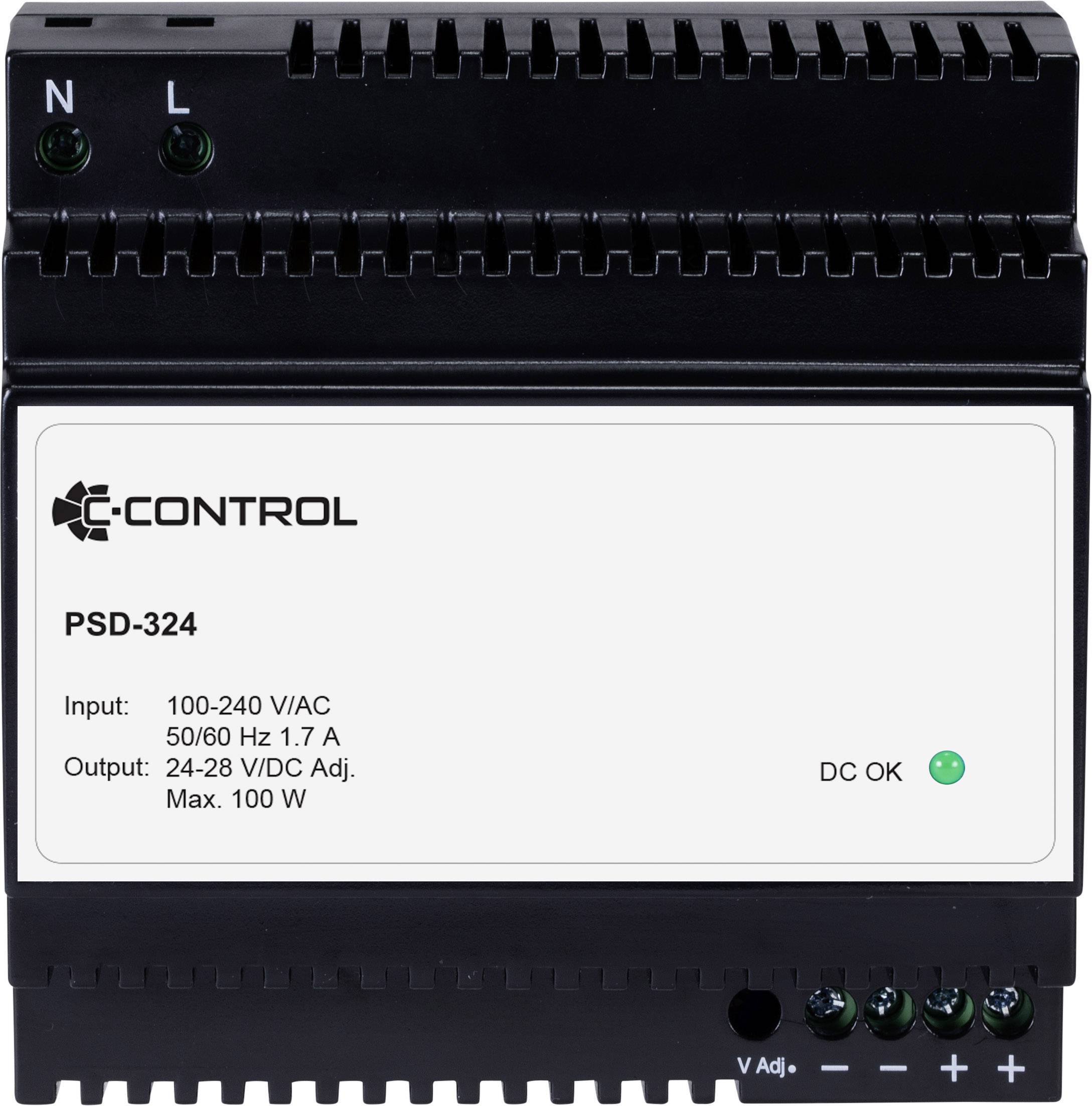 C-Control PSD-324 DIN-napajanje (DIN-letva) Potrošnja (standby) 0.3 W 24 V/DC 4.2 A 100 W Broj izlaza:1 x Content 1 St.