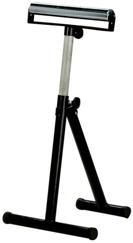 Crni gitarski stalak od metala s trokutastom bazom i podesivom potporom za vrat. Idealan za siguorno držanje gitare.