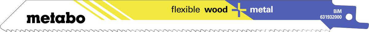 Säbelsägeblätter flexibel L.200mm Dicke 0,9mm Tandsteek2,5mm BiMetaal/10TPI