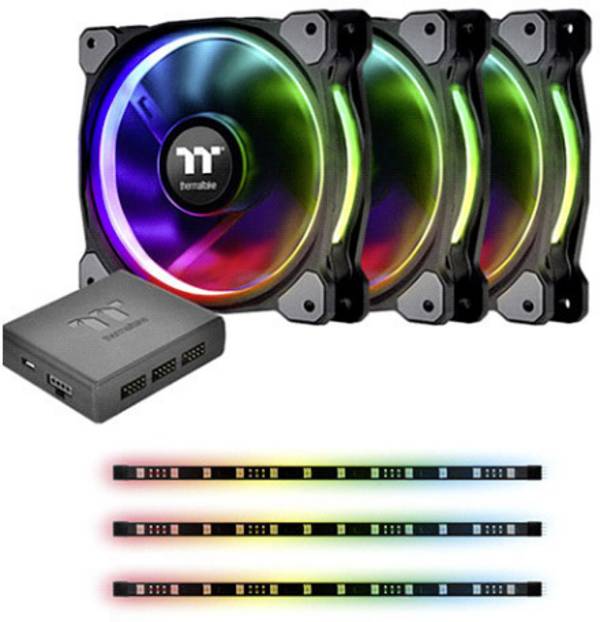 Thermaltake Riing Plus 12 RGB Kit ventilator za PC kućište crna, RGB (Š x V x D) 120 x 120 x 25 mm uklj. LED rasvjeta