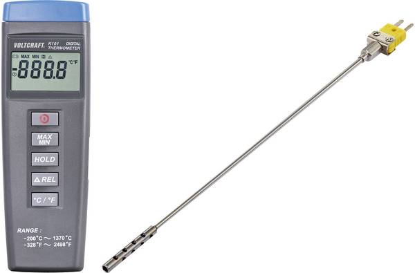 VOLTCRAFT K101 + TP 201 mjerač temperature Kalibriran po (ISO) Tip tipala K