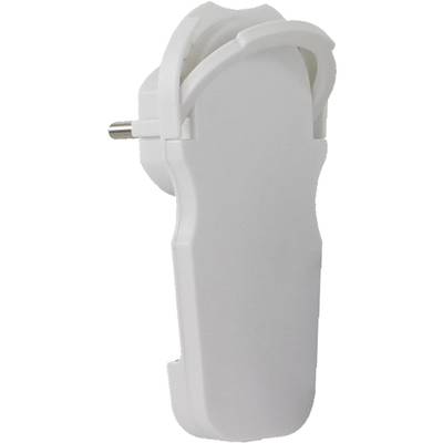 Bijeli adapter za utičnicu s zaštitnim poklopcem, za povećanje sigurnosti djece.