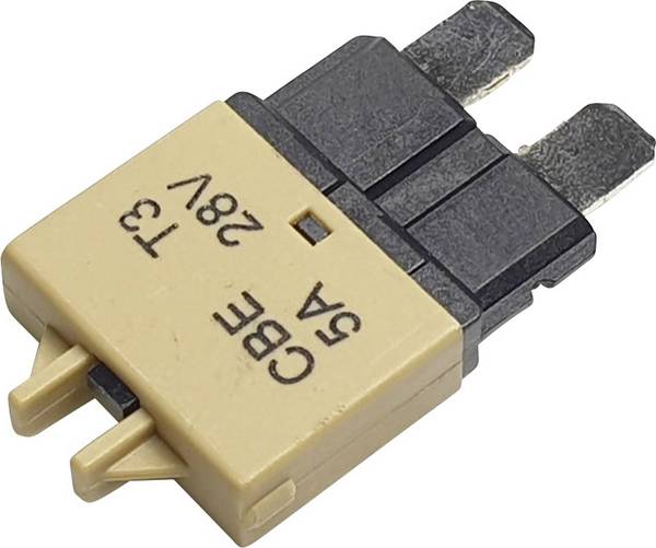 Hansor Circuit Breaker Standard, type 3, Manual Reset, 5A CBE3 Series 5A standardni plosnati osigurač za automatski osigurač  5 A svijetlosmeđa 1 St.