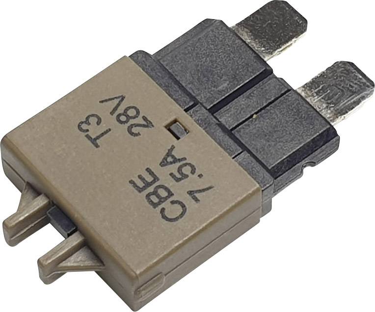 Elektronički automatski osigurač s oznakom 'CBE 32V 7.5A'. Koristi se za zaštitu električnih strujnih krugova od preopterećenja.