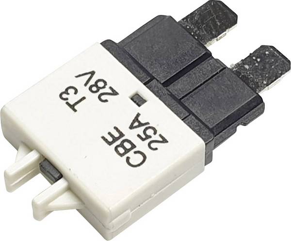 Hansor Circuit Breaker Standard, type 3, Manual Reset, 25A CBE3 Series 25A standardni plosnati osigurač za automatski osigurač  25 A bijela 1 St.