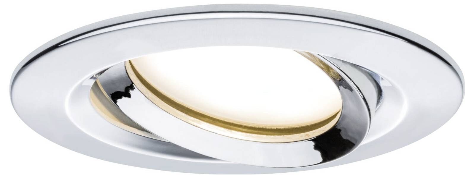 Okrugla stropna lampa srebrne boje s okretnim unutarnjim prstenom, idealna za moderno osvjetljenje.