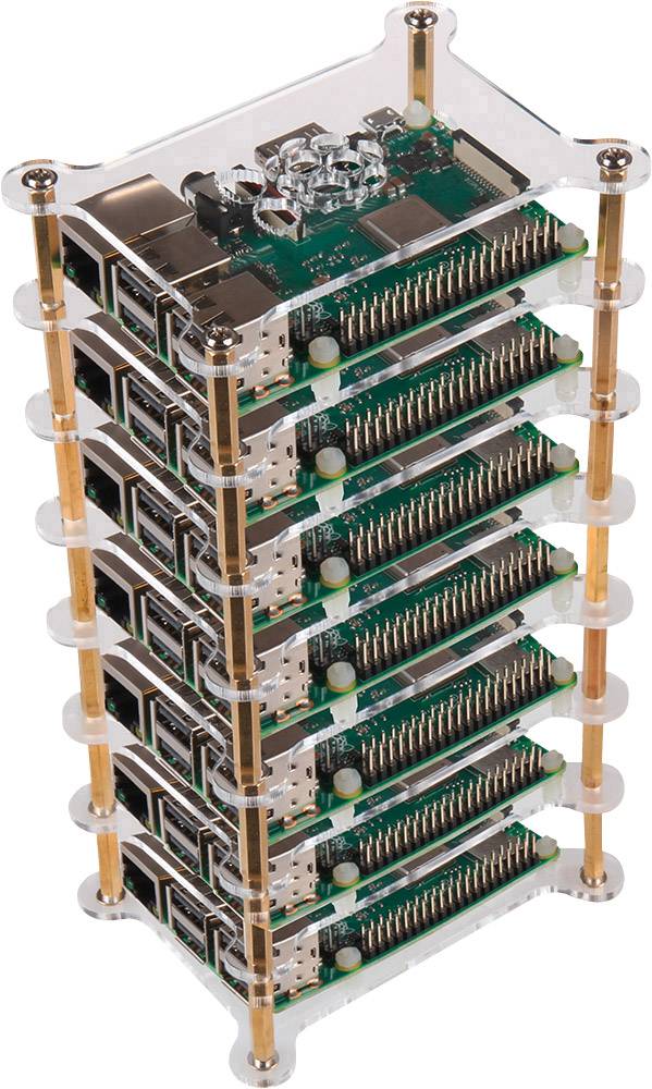 Joy-it RB-Case+19 SBC-behuizing Geschikt voor serie: Raspberry Pi® Acrylglas helder afbeelding