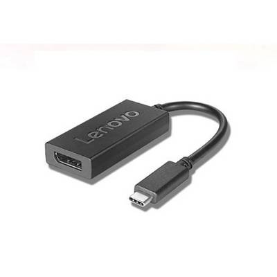 USB-C na HDMI adapter od Lenova, crnog kućišta, spojenih krajeva kabela, omogućava povezivanje uređaja s USB-C priključkom na HDMI-kompatibilne zaslone.