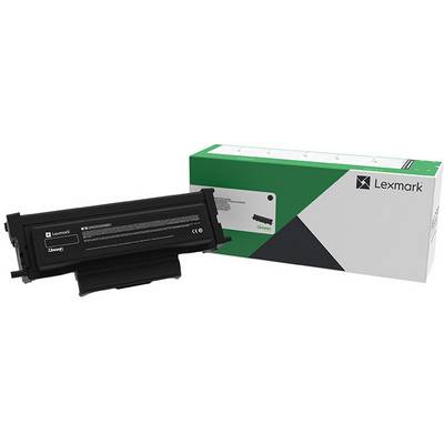 Lexmark toner kaseta pokraj Lexmark ambalaže. Ambalaža je zeleno-bijela s logotipom marke.