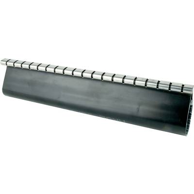 Metalni zglob s nekoliko karika, crn i srebrn, govori o stabilnosti i fleksibilnosti.