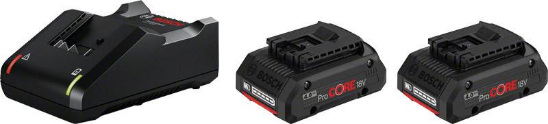 Bosch Professional 1600A01BA3 2x ProCORE18V 4.0Ah + GAL 18V-40 Professional Accu en acculader voor gereedschap 18 V 4 Ah Li-ion