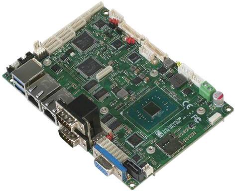 Zelena tiskana pločica s različitim priključcima i čipovima, uključujući USB i VGA portove. Tipično za računalne module.