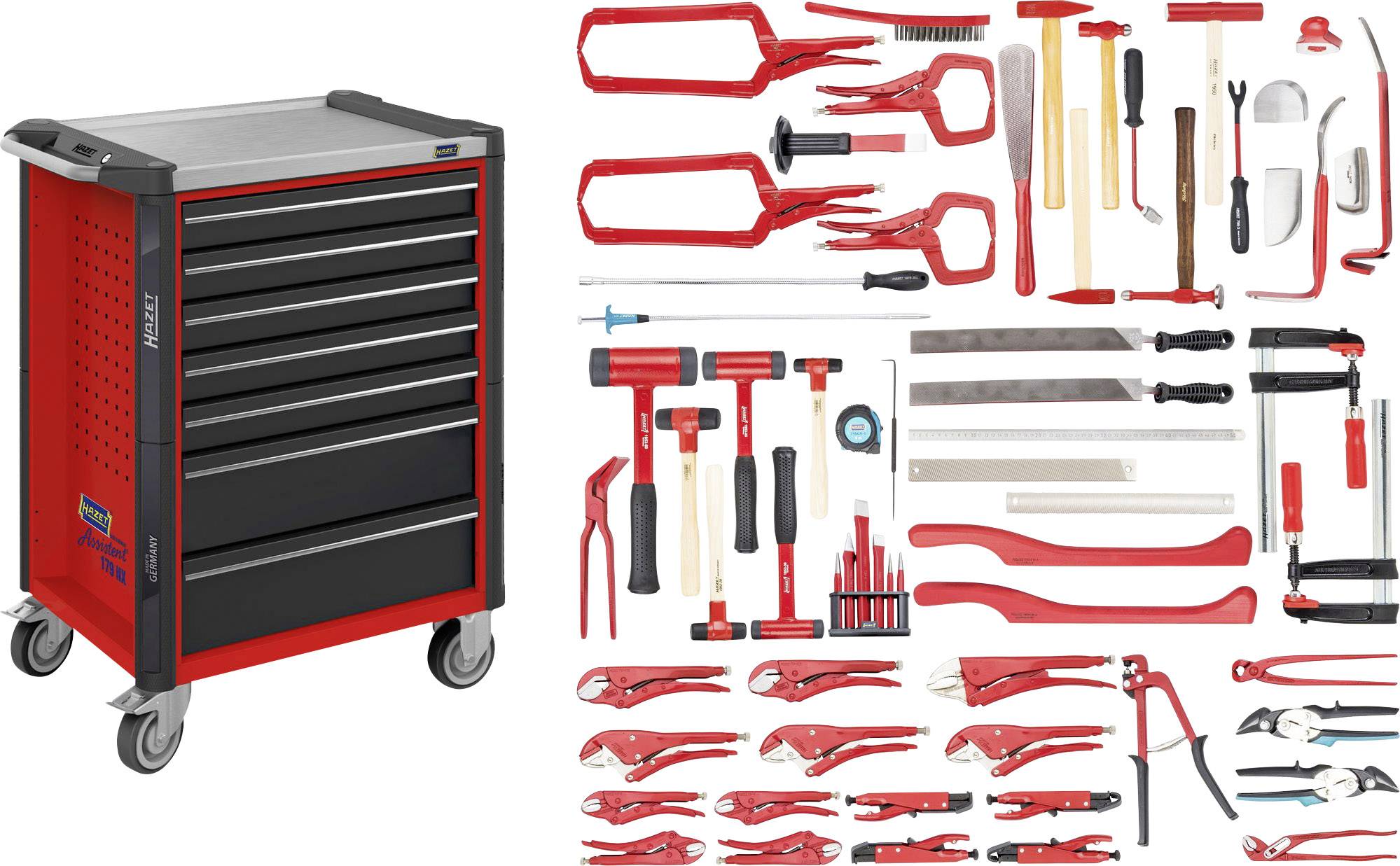 Hazet 179NX-7/65ALU Verrijdbare werkbank (l x b x h) 786 x 518 x 1020 mm Rood