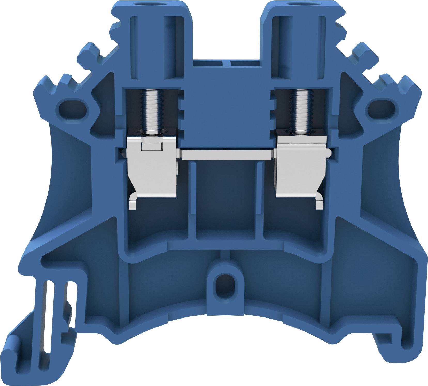 Degson DC2.5-01P-12-00A(H) Doorgangsklem Schroefklem Blauw 1 stuk(s)