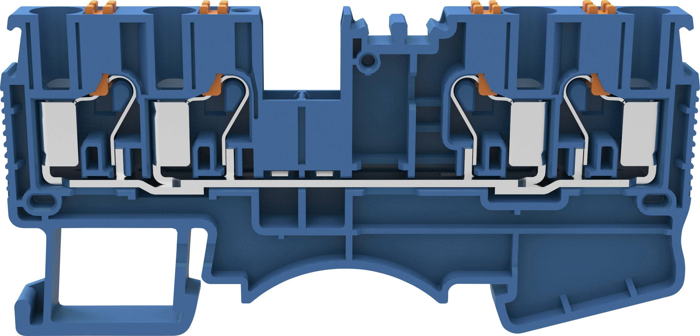 Degson DS2.5-QU-01P-12-00A(H) Doorgangsklem Push-In-klem Blauw 1 stuk(s)