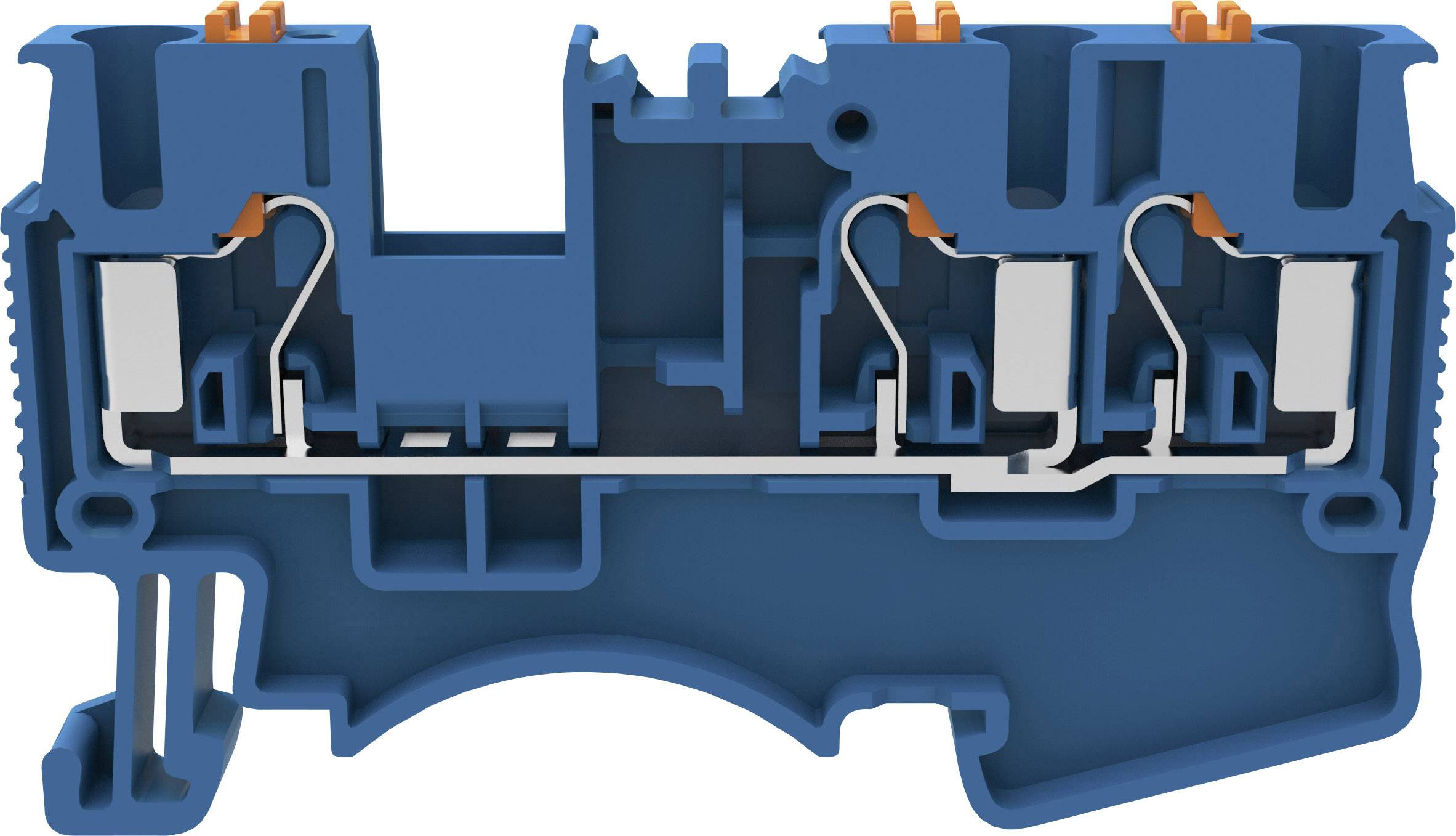 Degson DS2.5-TW-01P-12-00A(H) Doorgangsklem Push-In-klem Blauw 1 stuk(s)