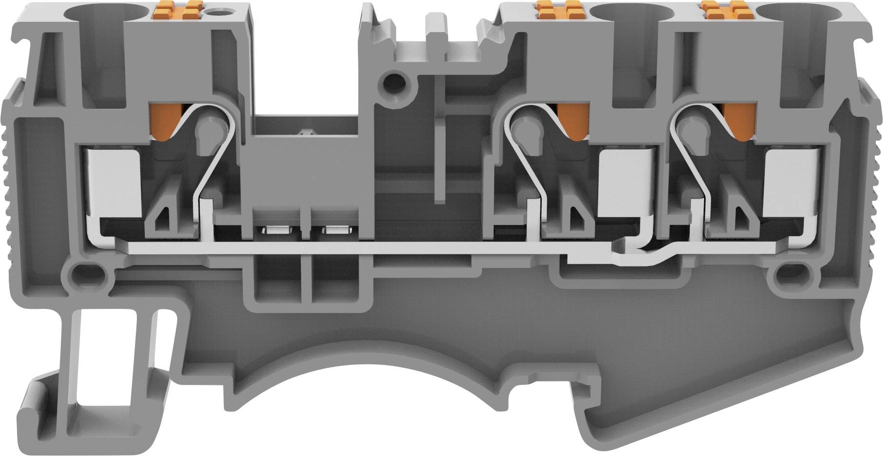 Degson DS4-TW-01P-11-00A(H) Doorgangsklem Push-In-klem Grijs 1 stuk(s)