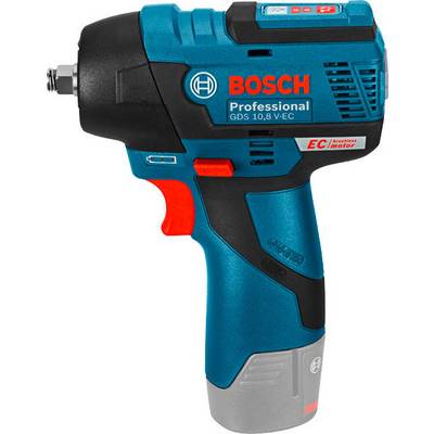 Akumulatorski odvijač Bosch Professional GDS 10,8 V-EC, kompaktne izvedbe, plavo-crne boje, crveni okidač, pogodan za poslove majstorenja.