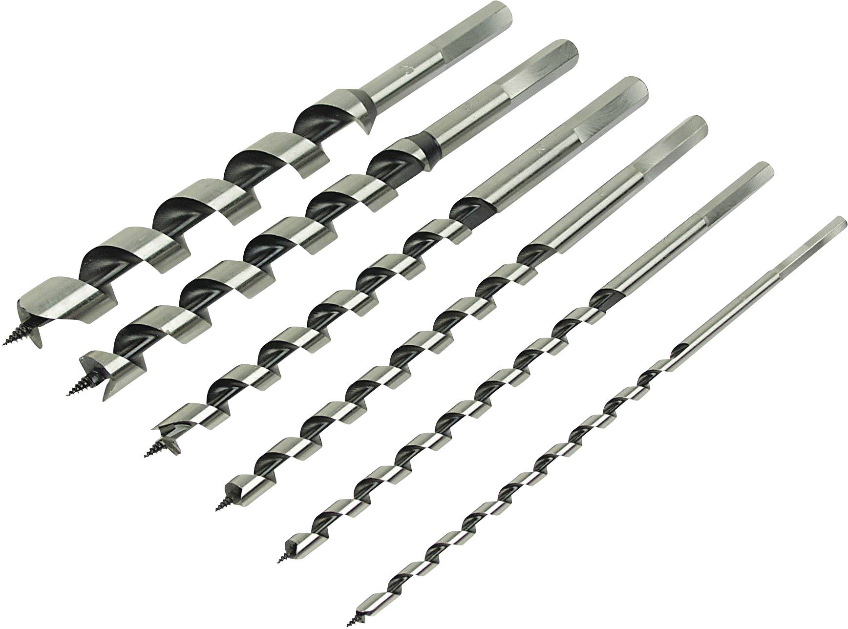 Brüder Mannesmann M54620 Slangenboorset 6-delig 6 mm, 8 mm, 10 mm, 12 mm, 16 mm, 20 mm Gezamenlijke lengte 230 mm Zeskant schacht 1 stuk(s)