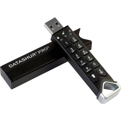 USB stick s ugrađenom numeričkom tipkovnicom za unos PIN-a, pored njega je futrola s natpisom 'Datashur Pro2'.