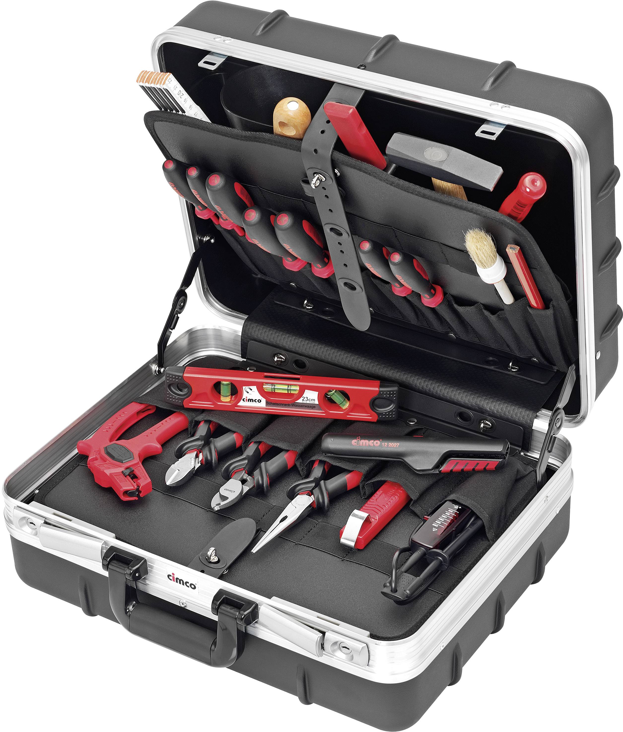 Cimco 170500 170500 Elektriker Verktygsv&auml;ska med utrustning 23 delar (L x B x H) 455 x 395 x 205 mm