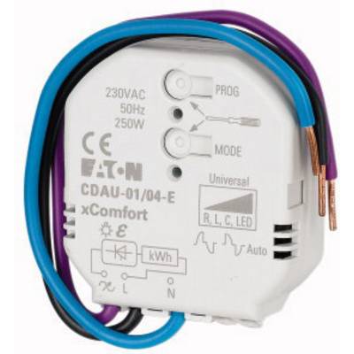 Elektronički uređaj s kabelima, projektiran za 230VAC, 50Hz, 250W. Označen natpisom 'EATON', ima preklopke za 'PROG' i 'MODE'.