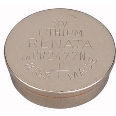 Gumbasta baterija s natpisom '3V Lithium Renata CR2477N Swiss Made'.