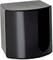 Crni, pravokutni, sjajni zvučnik zaobljenih rubova, pogodan za moderni dizajn doma ili ureda.