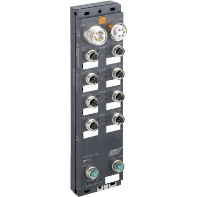 Industrijski I/O modul s više utičnica i kabelskih priključaka, pogodan za automatizacijsku tehniku.