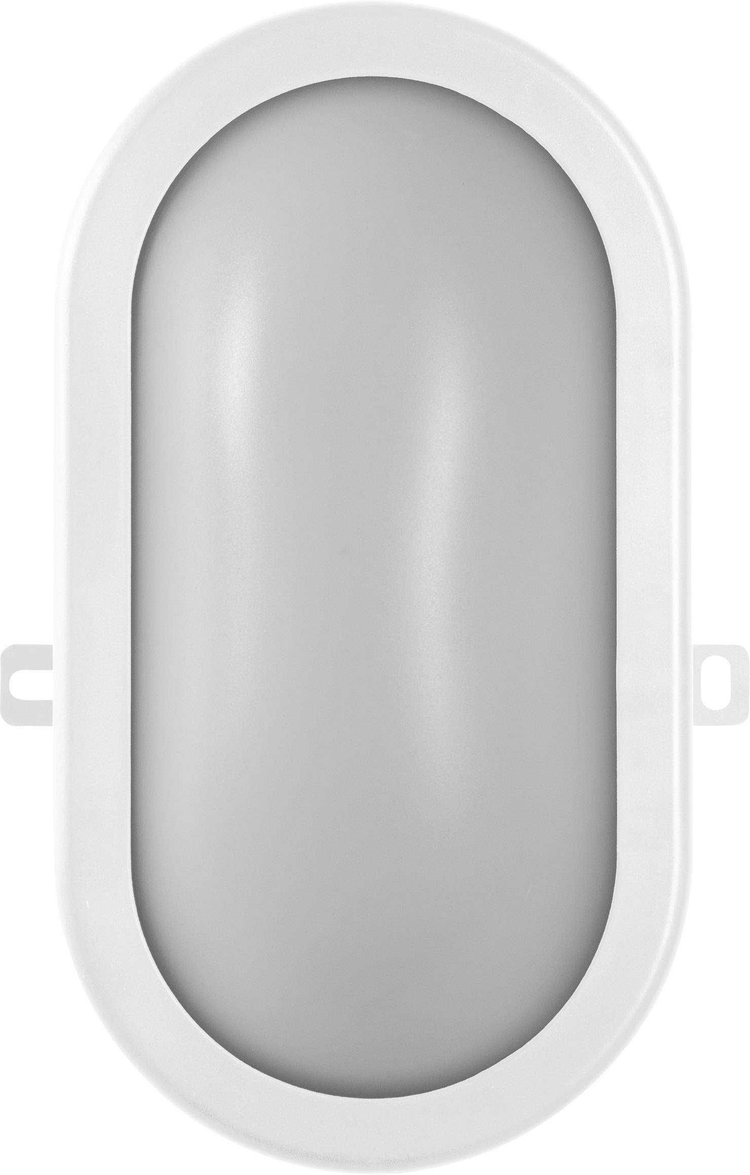 Ovalno, bijelo LED zidno svjetlo jednostavnog dizajna. Pogodno za unutarnje i vanjske prostore za opću rasvjetu.