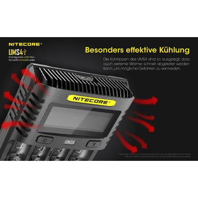 NITECORE Ums4: Inteligentni USB punjač s četiri utora s posebno učinkovitim hlađenjem i raspršivanjem topline.