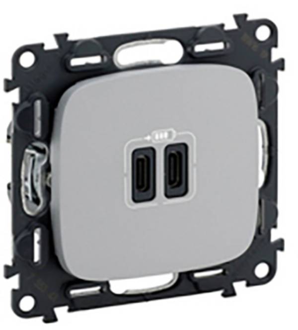 Legrand   USB utičnica Valena Life Allure aluminij boja 755347 1 St.
