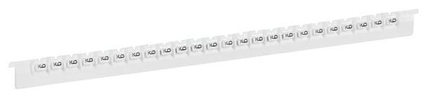 Patch panel s 24 priključka za mrežno kabeliranje, bijeli, pogodan za horizontalnu montažu.
