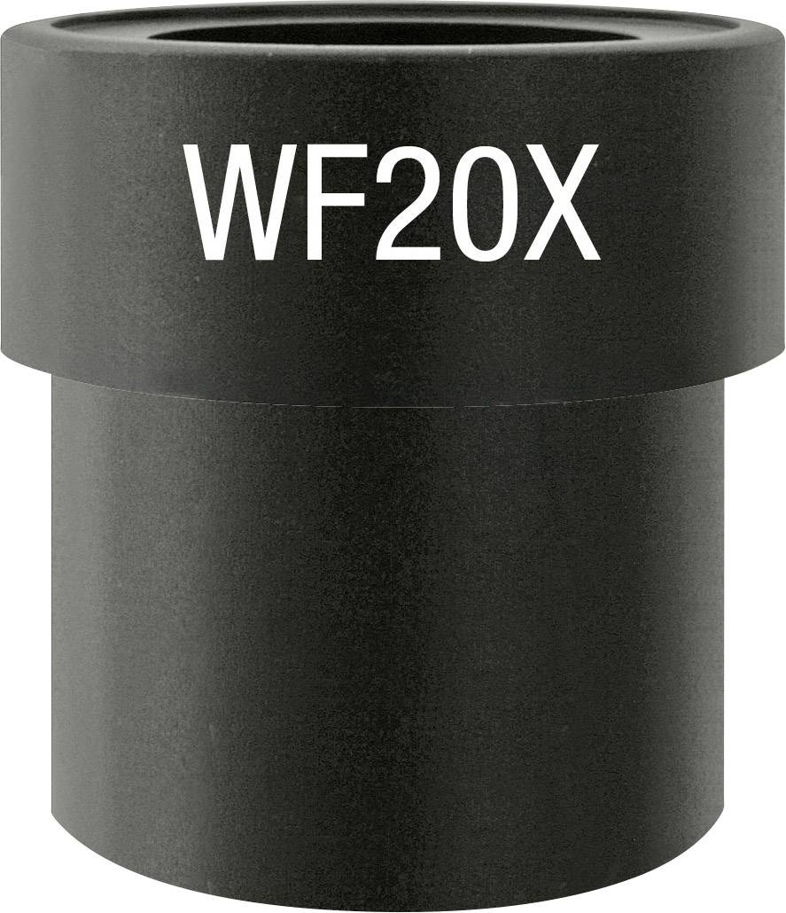 Crno mikroskopsko okular s natpisom 'WF20X'.