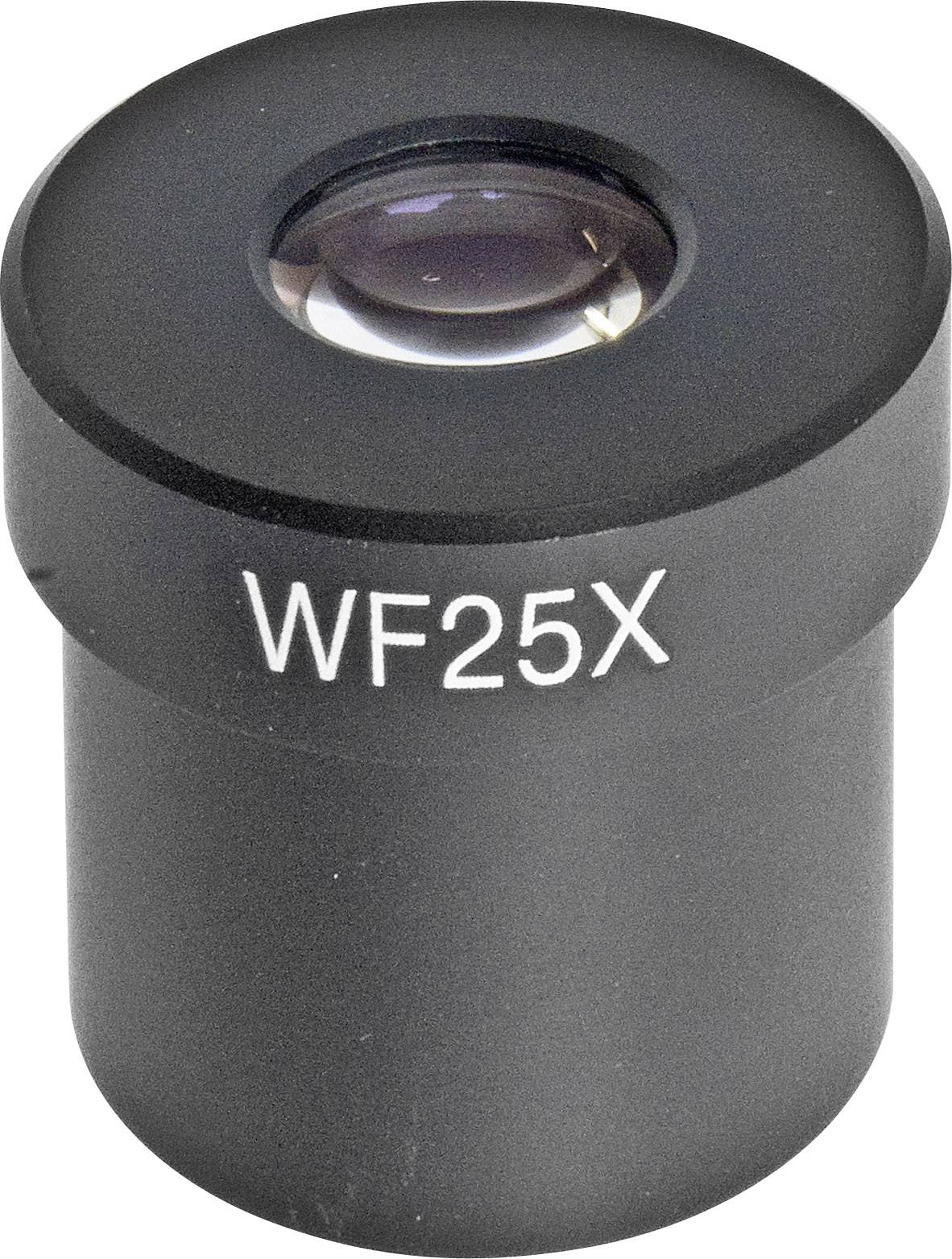 Crno mikroskopsko okular s natpisom 'WF25X', koristi se za povećanje i detaljno promatranje mikroskopskih uzoraka.