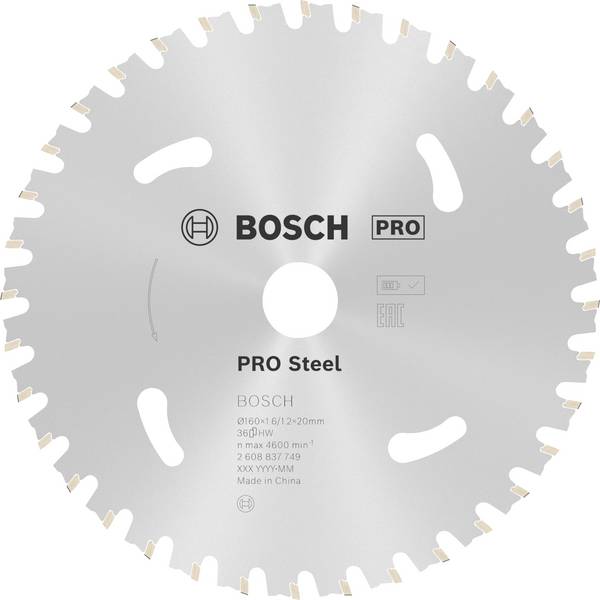 Bosch Accessories Bosch Power Tools 2608837749 list kružne pile 160 x 20 mm Broj zubaca (po inču): 36 1 St.