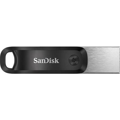 USB stick SanDiska, crn sa srebrnim metalnim kućištem. Višenamjenski uređaj za pohranu podataka namijenjen prijenosu i sigurnosnoj pohrani podataka.
