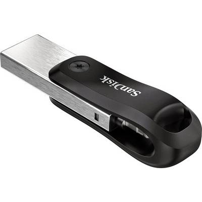 Crni USB stick s srebrnim priključkom kompanije SanDisk.