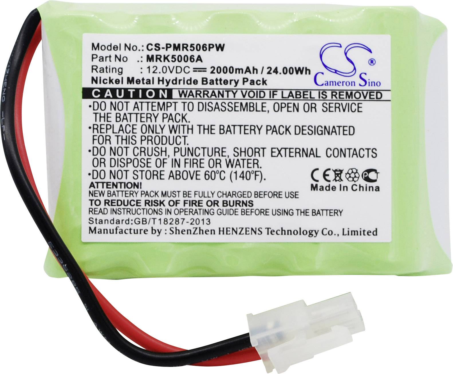 CS Cameron Sino CSPMR506PW električni alaT-akumulator Zamjenjuje originalnu akumul. bateriju MRK5002, MRK5002C, MRK5006A, 196-796-678 12 V 2000 mAh NiMH