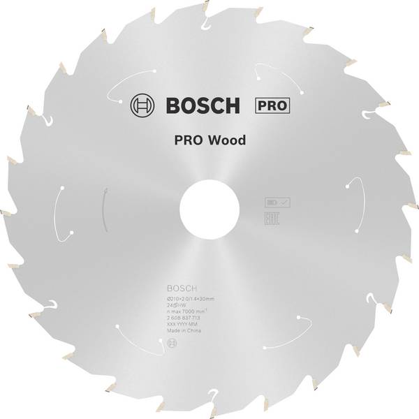 Bosch Accessories Bosch Power Tools 2608837713 list kružne pile od tvrdog metala 210 x 30 mm Broj zubaca (po inču): 24 1 St.