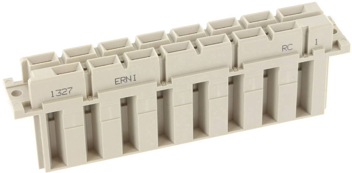 Bež električni priključak s više priključnih otvora, sa strane označen natpisima '1327', 'ERNI' i 'RC 1'.