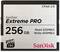 SanDisk Extreme PRO CFast 2.0 memorijska kartica kapaciteta 256GB. Brzina čitanja 525MB/s, brzina pisanja 450MB/s.
