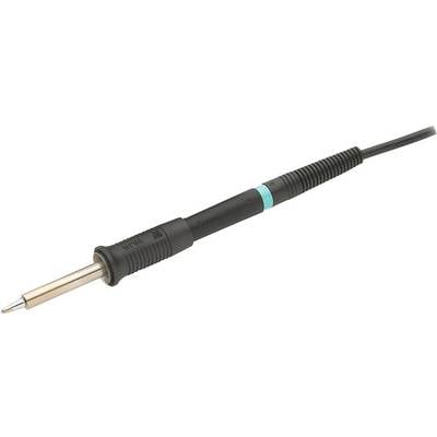 Lemilica sa tankim metalnim vrhom i crnom ručkom leži na površini. Kabel je spojen s ručkom.