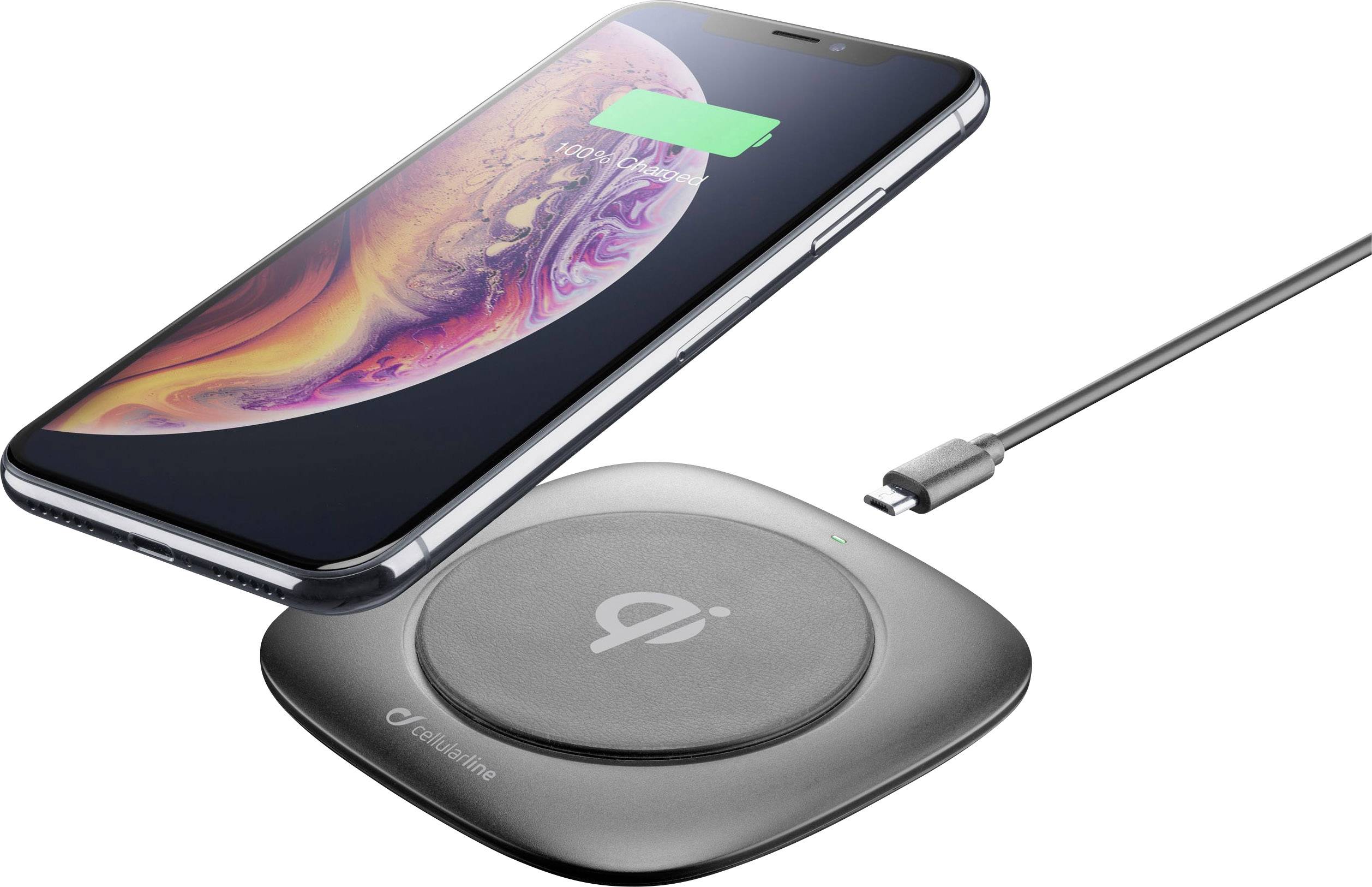 Cellularline indukcijski punjač 2000 mA qi Fast Easy WIRELESSPAD10WK Izlazi standard indukcijskog punjenja crna-2