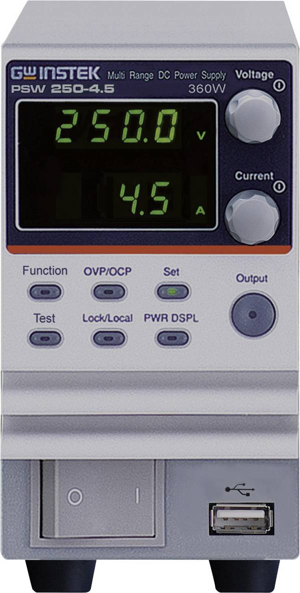 GW Instek PSW250-4.5 laboratorijsko napajanje, podesivo  0 - 250 V 0 - 4.5 A 360 W USB, LAN, GPIB