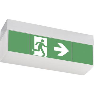 Zeleni znak za hitni izlaz sa simbolom trčeće osobe i strelicom udesno koji označava smjer evakuacije.