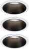 Paulmann 93402 Cole Coin ugrađeno svjetlo 3-dijelni komplet LED 6 W bijela, crna