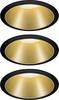 Paulmann 93404 Cole Coin ugrađeno svjetlo 3-dijelni komplet LED 6 W crna, zlatna
