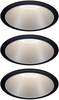 Paulmann 93408 Cole Coin ugrađeno svjetlo 3-dijelni komplet LED LED 18 W crna, srebrna